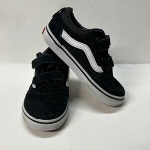 Toddler Kids Black Vans Off the Wall Double Strap Sneakers Shoes Size 9